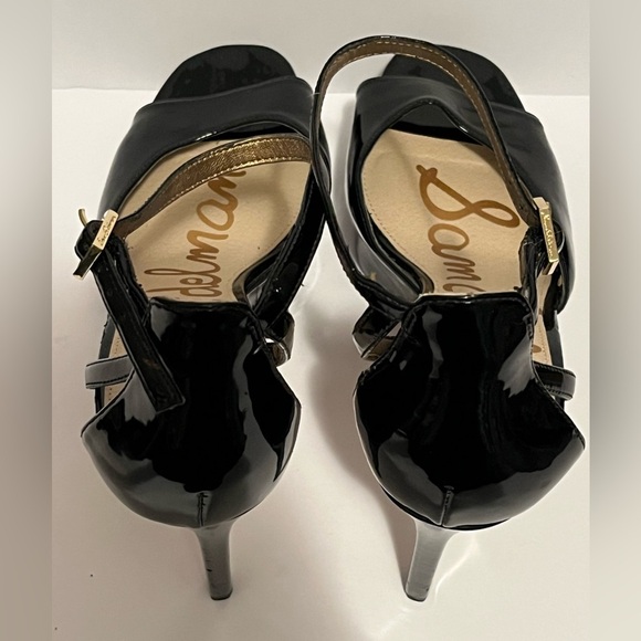 Sam Edelman Women's Kayden Heels Black Faux Patent Leather - Picture 5 of 15